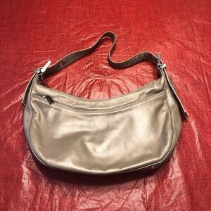 Perlina Taupe Leather Handbag